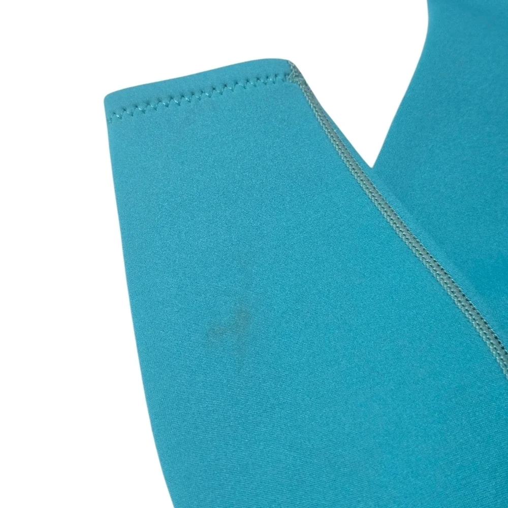 Kids Swim Wetsuit in Teal and Lime Green X Manta Long Sleeve Diving Swimsuit